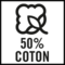 50% coton