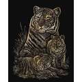Royal & Langnickel® | Engraving Art™ Scratch Pictures — standard-sets, Tiger & cubs, Tiger & cubs