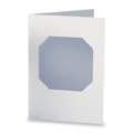 Passe-partoutkaart wit, achthoekige uitsnede 7,5 x 7, 5cm