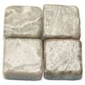 Set de pierres de mosaïque en marbre, Sachet de 250 g, env. 120 carreaux, 10 × 10 × 8 mm, Bleu gris
