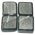 Marmeren mozaïek steentjes, set, 15 mm x 15 mm x 8 mm — ca. 50 steentjes (250 g), Nero Mystic