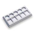 Palette en porcelaine, 11,5 x 19,5 cm - rectangulaire