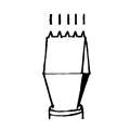 Plume Automatic Pen avec pointe en argent, 5-line ; 12,7mm