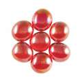 Glass Nuggets mozaiek rondjes, iriserend rood, 15 x 20mm - 100g