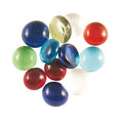 Glass Nuggets mozaiek rondjes, bomte mix,, 15 x 20mm - 100g