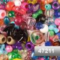 Assortiment de perles multicolores, Environ 7 - 9 mm de diamètre - sachet de 455g