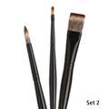 I LOVE ART | Mangoesto acrylpenseel ○ synthetisch haar — 3-sets, Set 2
