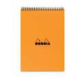 RHODIA® | Classic NOTEPAD oranje — spiraalblok, 7,5 x 10,5 cm, rooster 5 x 5mm, glad