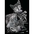 Royal & Langnickel® | Engraving Art™ Scratch Pictures — mini-sets, Tabby cat $ kitten