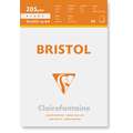Clairefontaine | Bristol karton, A4, 21 cm x 29,7 cm, glad, 205 g/m², blok (eenzijdig gelijmd)