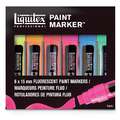 Liquitex® PAINT MARKER™ set, rechthoekige punt, 8-15 mm, Wide 4690005: brede punt - fluorescerende kleuren