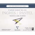 CLAIREFONTAINE Ingres pastelpapier blok, wit, 130 g/m², geribd