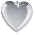 Coeur en plastique divisible, 8 cm