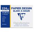Clairefontaine Papier Dessin tekenpapier, A4, 21 cm x 29,7 cm, A4 - 21 x 29,7 cm - 224g/m² - 12 vellen, glad|ruw, 224 g/m²