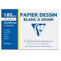 Clairefontaine Papier Dessin tekenpapier, A4, 21 cm x 29,7 cm, A4 - 21x29,7cm - 180g/m², glad|ruw, 180 g/m²
