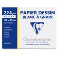 Clairefontaine Papier Dessin tekenpapier, 24 cm x 32 cm, glad|ruw, 224 g/m²