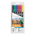 TOMBOW® ABT Dual Brush Pen, 6-delige set, Primary