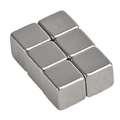 Aimants cubes Ecobra., 4,2 kg / 10 mm, Lot de 6 aimants