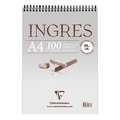 Bloc Ingres Etude Clairefontaine, A4, 21 cm x 29,7 cm, 80 g/m², Côtelé, Bloc spiralé