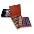 JAXELL® extra fijne pastels in houten kist houten koffer met 90 pastels, 90 kleuren