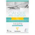 Calque velouté Clairefontaine, 70 g/m², A4, 21 cm x 29,7 cm, 1 pièce, Bloc collé 1 côté