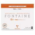 Clairefontaine | FONTAINE® aquarelpapier — gesatineerde korrel 300 g/m², 24 x 30cm - 300g/m² - Blok van 12 vellen, 1 stuk, blok (eenzijdig gelijmd)