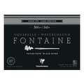 Aquarelpapier Fontaine zwart Clairefontaine, 26x36cm - 15 vellen, 26x36cm - 15 vellen, blok (vierzijdig gelijmd)