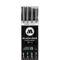MOLOTOW™ BLACKLINER PERMANENT, 4-delige sets, set 3