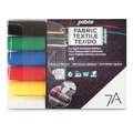 PÉBÉO 7A Textielmarker (opaak) voor licht- en donkergekleurde textielmaterialen, sets, 6 kleuren