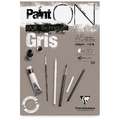 Papier multi-techniques PaintON Gris Clairefontaine, 14,8 x 21 cm - (A5), Bloc de 30 feuilles, 250 g/m²