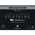 Clairefontaine | FONTAINE® aquarelblok — zwart, 36x51cm - 15 vellen, fijn, 2. Blok met 15 vel — vierzijdig gelijmd