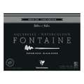 Clairefontaine | FONTAINE® aquarelblok — zwart, 30x40cm - 15 vellen, fijn, 2. Blok met 15 vel — vierzijdig gelijmd