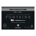 Aquarelpapier Fontaine zwart Clairefontaine, 18x26cm - 15 vellen, 18x26cm - 15 vellen, blok (vierzijdig gelijmd)