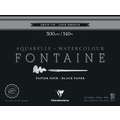 Clairefontaine | FONTAINE® aquarelblok — zwart, 48,3x63,5cm - 12 vellen, fijn, 1. Blok met 12 vel — éénzijdig gelijmd