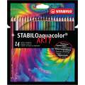 Set de crayons aquarellables Stabilo® aquacolor Arty, 24 crayons, Set