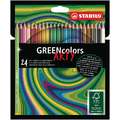 Sets de crayons Stabilo® Green colors Arty, 24 couleurs, Set