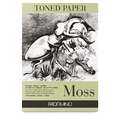 FABRIANO® | TONED PAPER Moss tekenpapier — blok, A4, 21 cm x 29,7 cm, glad, 120 g/m², blok (eenzijdig gelijmd)