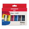 Royal Talens | AMSTERDAM Standard Series acrylverf — 6-sets, 6 x tube 20 ml, Primary, set
