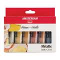 Royal Talens | AMSTERDAM Standard Series acrylverf — 6-sets, Metallic, set