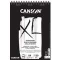 Bloc XL noir Canson 150 g/m², A4 - 21 x 29,7 cm - 40 feuilles, 150 g/m², Lisse|Torchon