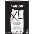 CANSON® XL® Dessin Noir zwart schetspapier, 150 gr/m², 29,7x42cm (A3), 150 g/m², glad|grof