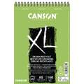 Canson XL Gerecycled papierblok, A5, 14,8 cm x 21 cm, 160 g/m², fijn, blok, spiraalgebonden