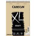Bloc XL kraft Canson, A5 - 14,8 x 21 cm, 40 feuilles, Côtelé, Bloc spiralé