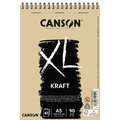 Blok papier kraft van CANSON® XL® , 90 gr, A5 - 14,8x21cm, geribd, blok, spiraalgebonden