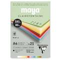 Clairefontaine | MAYA® Knutselblok — pastel, A4, 21 cm x 29,7 cm, blok (eenzijdig gelijmd) 25 vellen, glad, 185 g/m²
