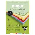 Clairefontaine | MAYA® Knutselblok — pastel, A4, 21 cm x 29,7 cm, blok (eenzijdig gelijmd) 25 vellen, glad, 120 g/m²