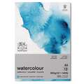 Papier aquarelle Winsor et Newton classique, Bloc de 12 feuilles collé en tête, A5 - 10,5 x 14,8 cm - 300 g/m², 300 g/m²