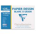 Clairefontaine Papier Dessin tekenpapier, A4, 21 cm x 29,7 cm, glad|ruw, 125 g/m²