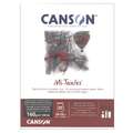 Bloc Mi-teintes Canson, 24 cm x 32 cm, Bloc collé 1 côté, 160 g/m²