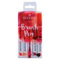 Talens ECOLINE® Brush Pen Marker, sets, 5 kleuren — rood